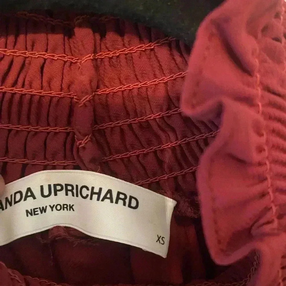 Amanda Uprichard Nadia smocked neck tiered layer blouse - Picture 9 of 10